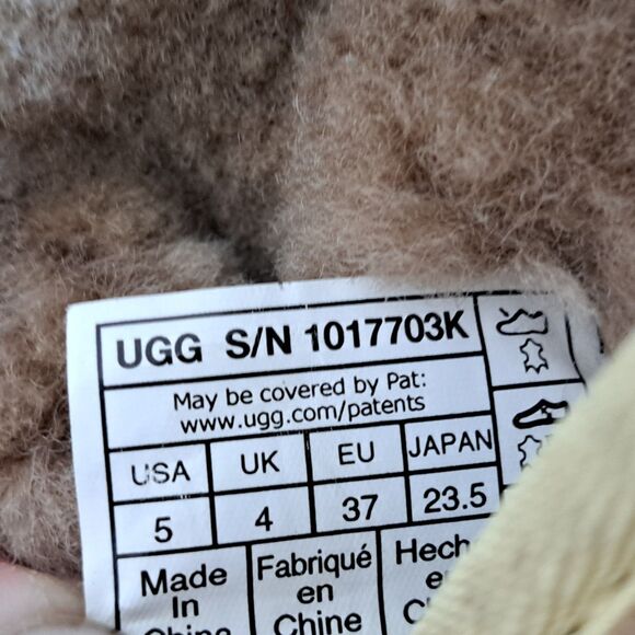 UGG Womens 6 Kids 5 37 Classic Short II Boots Tan Pink Orange Colorblock Neon - Picture 8 of 13